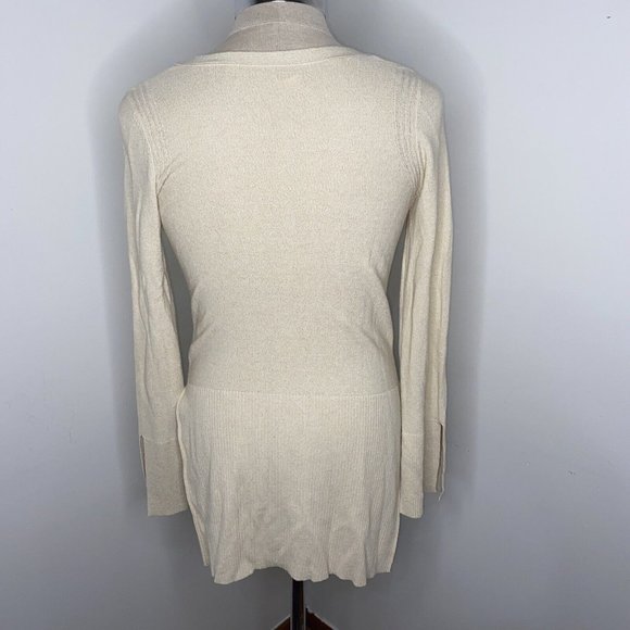 Free People Womens Tunic Sweater Sz S V Neck Knit Side Slit Long Sleeve - Picture 6 of 9